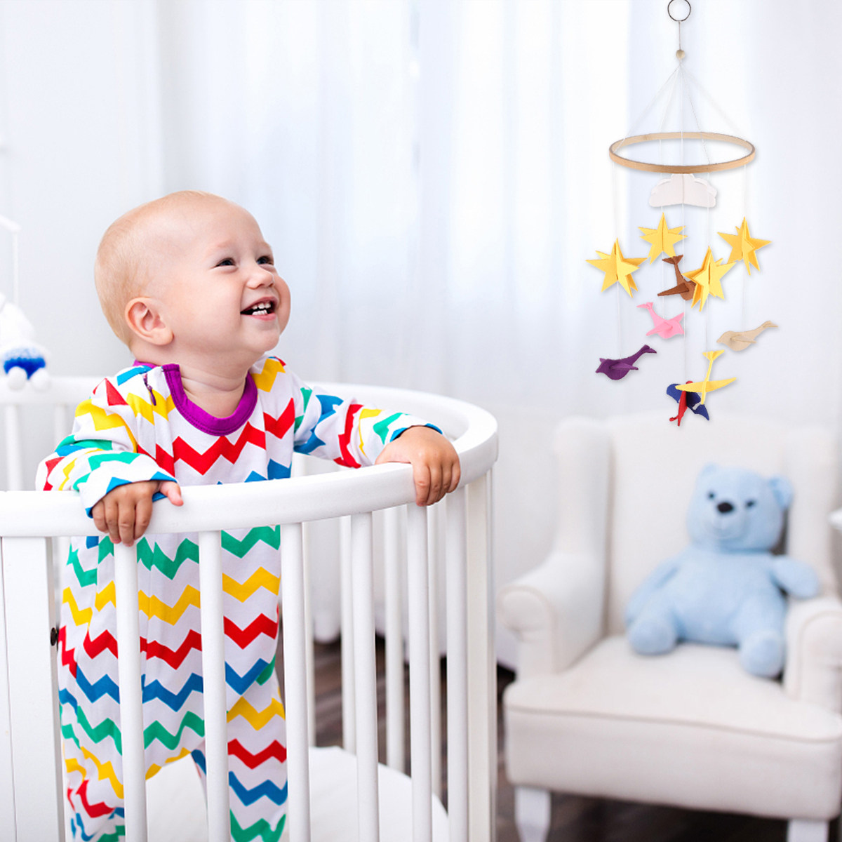 Baby Nursery Crib - 1 szt. Dekoracja do łóżeczka dziecięcego,