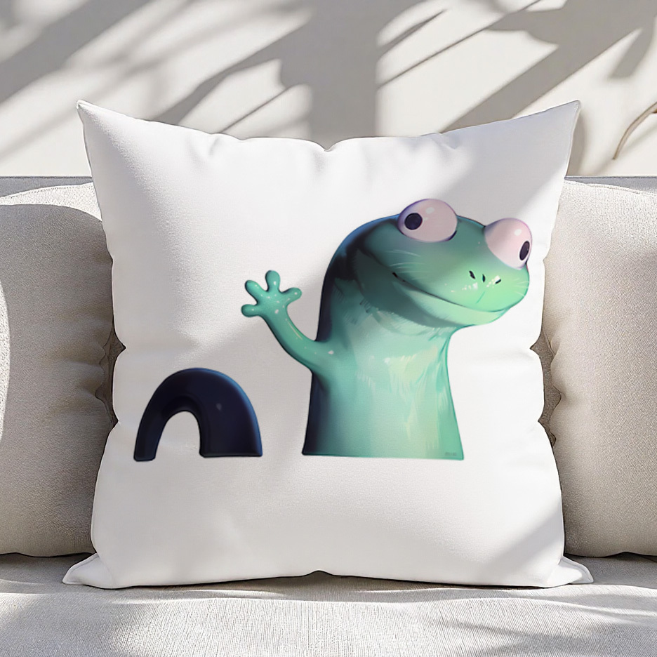 Baby Nursery Themes Girl - Urocza poszewka na poduszkę z żabą