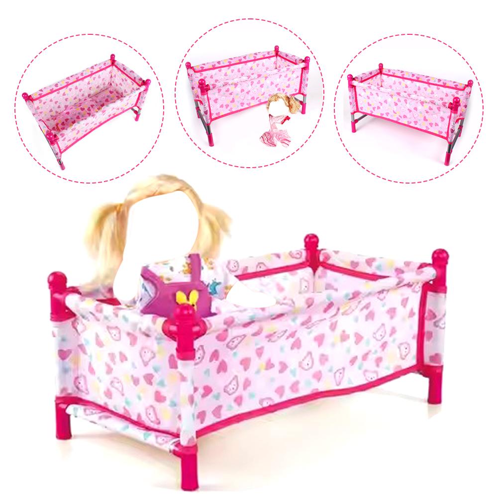 Baby Nursery Crib - Łóżeczko dla lalek, symulacja łóżka dziecięcego,