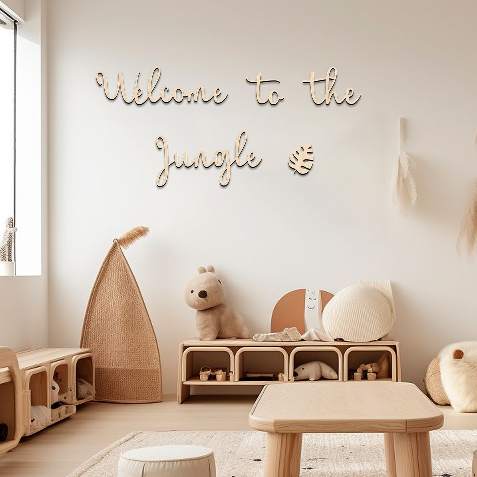 Baby Nursery Jungle Animals - Drewniany znak \\\\\\\