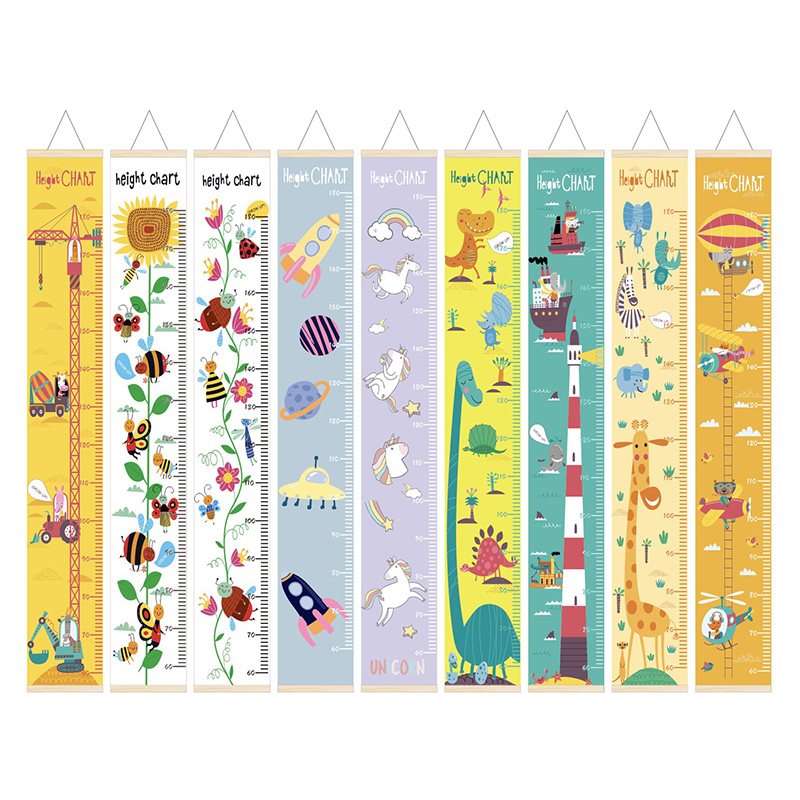 Growth Chart Ruler - Chłopcy dziewczęta miarka wzrostu rama drewniana