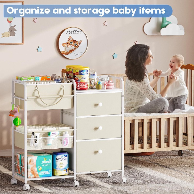 Wózek na pieluchy dla niemowlą – Baby Nursery Utility Cart recenzja i cena