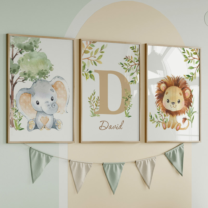 Lew Słoń Żyrafa Małpa Zebra Pl – Baby Nursery Jungle Animals recenzja i cena