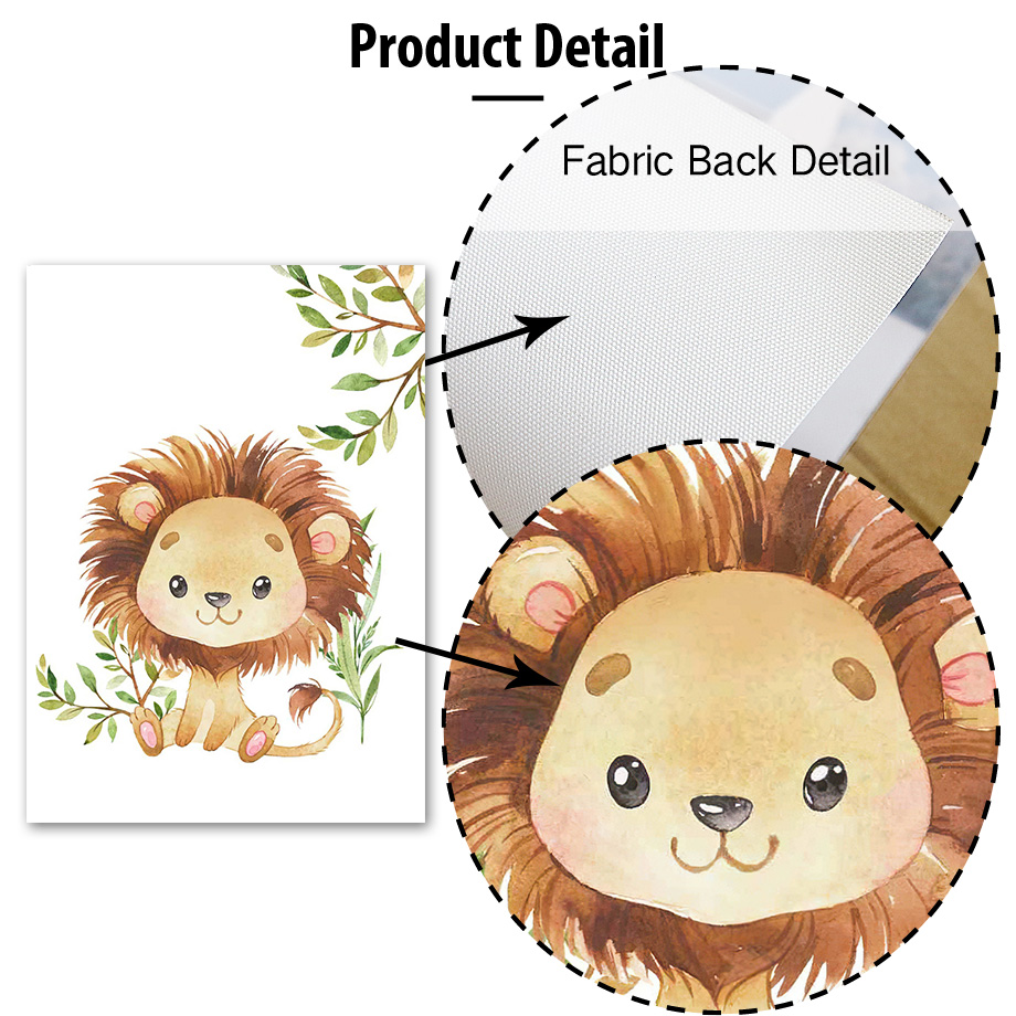 Lew Słoń Żyrafa Małpa Zebra Pl – Baby Nursery Jungle Animals recenzja i cena