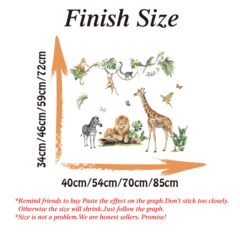Duże naklejki ścienne z motywe – Baby Nursery Jungle Animals recenzja i cena