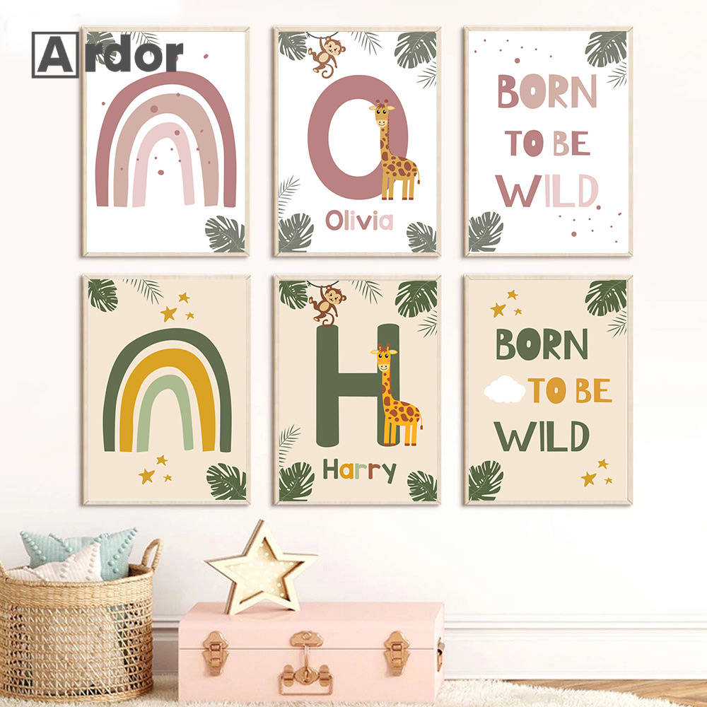 Plakaty ze zwierzętami z nordy – Baby Nursery Jungle Animals recenzja i cena
