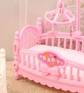 1:12 Miniaturowe łóżeczko dla  – Baby Nursery Crib recenzja i cena