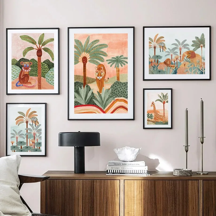 Boho Dżungla Zwierzęta Tygrys  – Baby Nursery Jungle Animals recenzja i cena