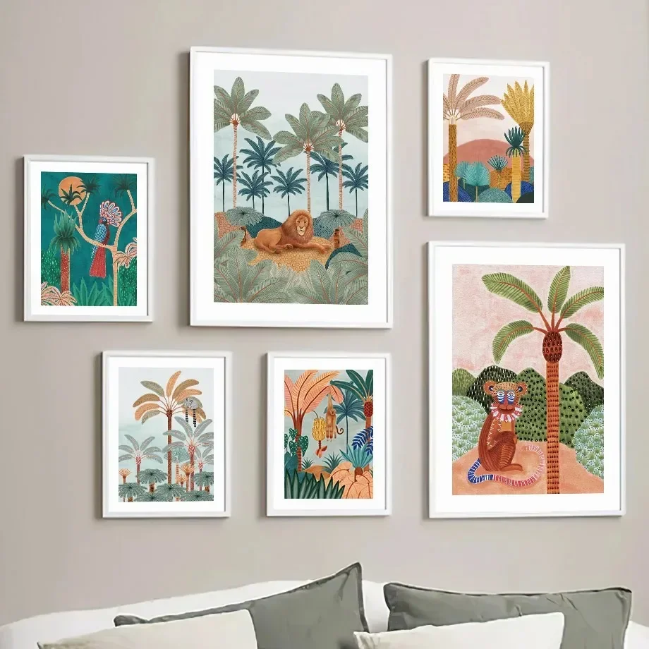 Boho Dżungla Zwierzęta Tygrys  – Baby Nursery Jungle Animals recenzja i cena