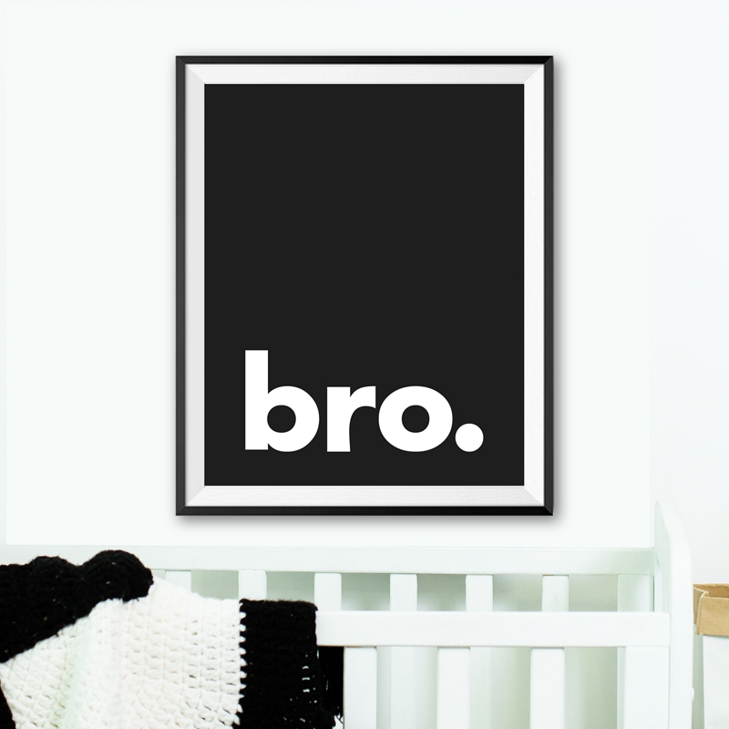 Bracie. Drukuj minimalistyczny – Baby Nursery Quotes recenzja i cena