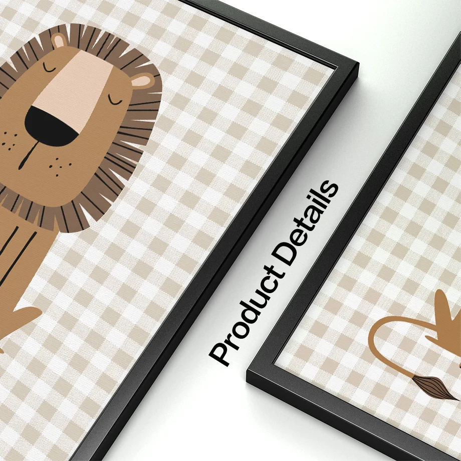 1 szt. Bezramowy Obraz na Płót – Baby Nursery Jungle Animals recenzja i cena