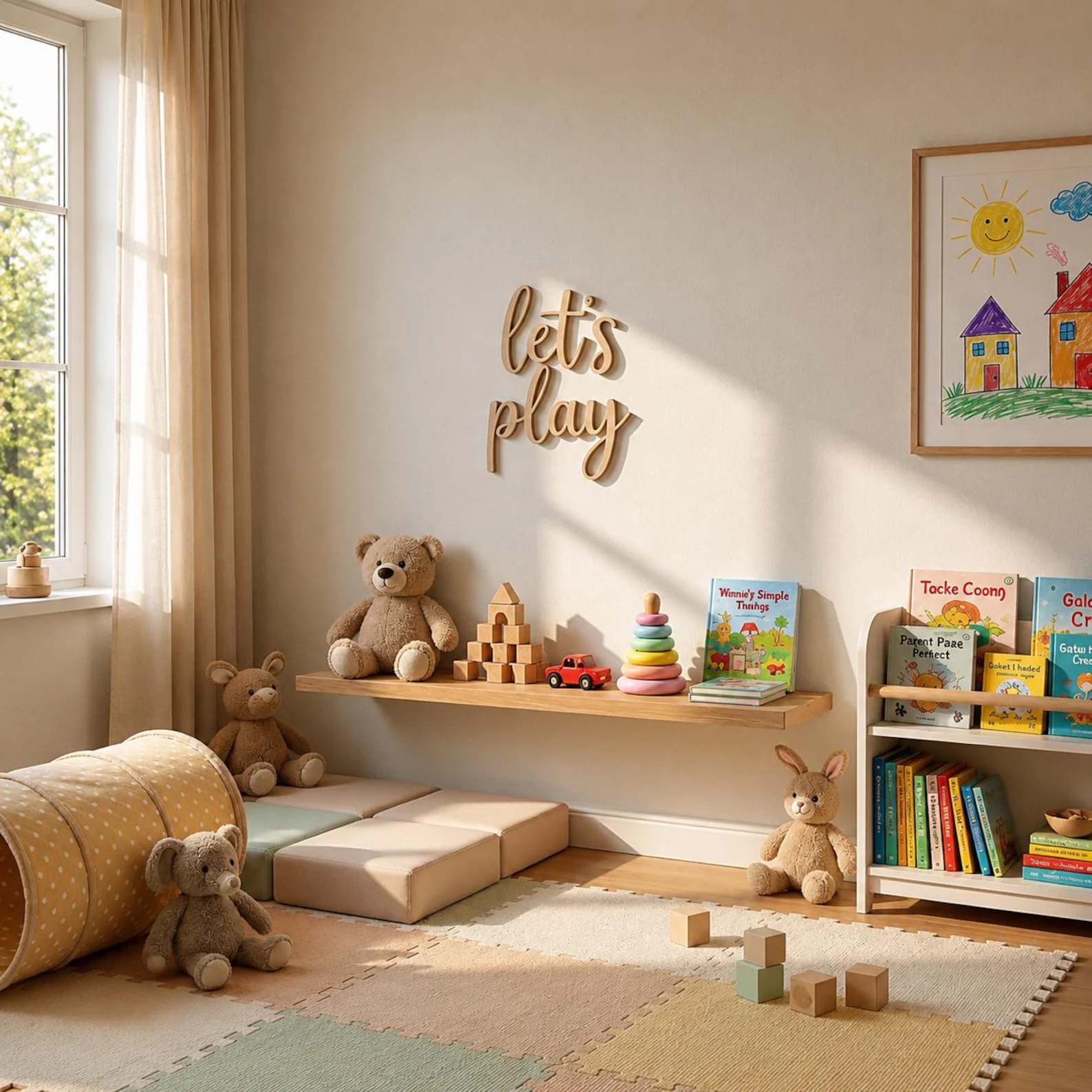Drewniana tabliczka na ścianę  – Baby Nursery Room recenzja i cena