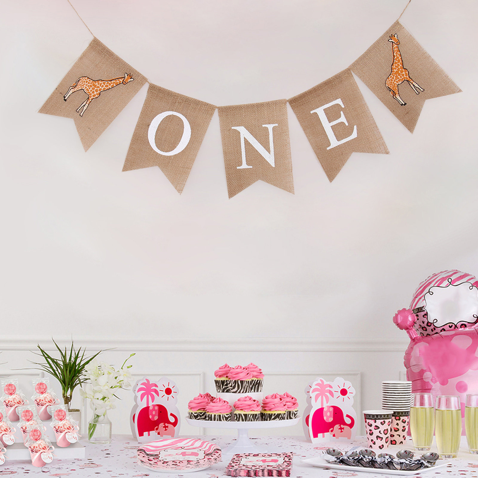 Girafa Lniany Baner Jednostron – Baby Nursery Bunting recenzja i cena