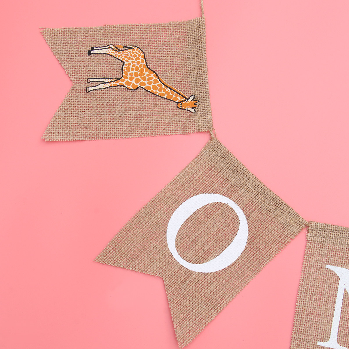 Girafa Lniany Baner Jednostron – Baby Nursery Bunting recenzja i cena