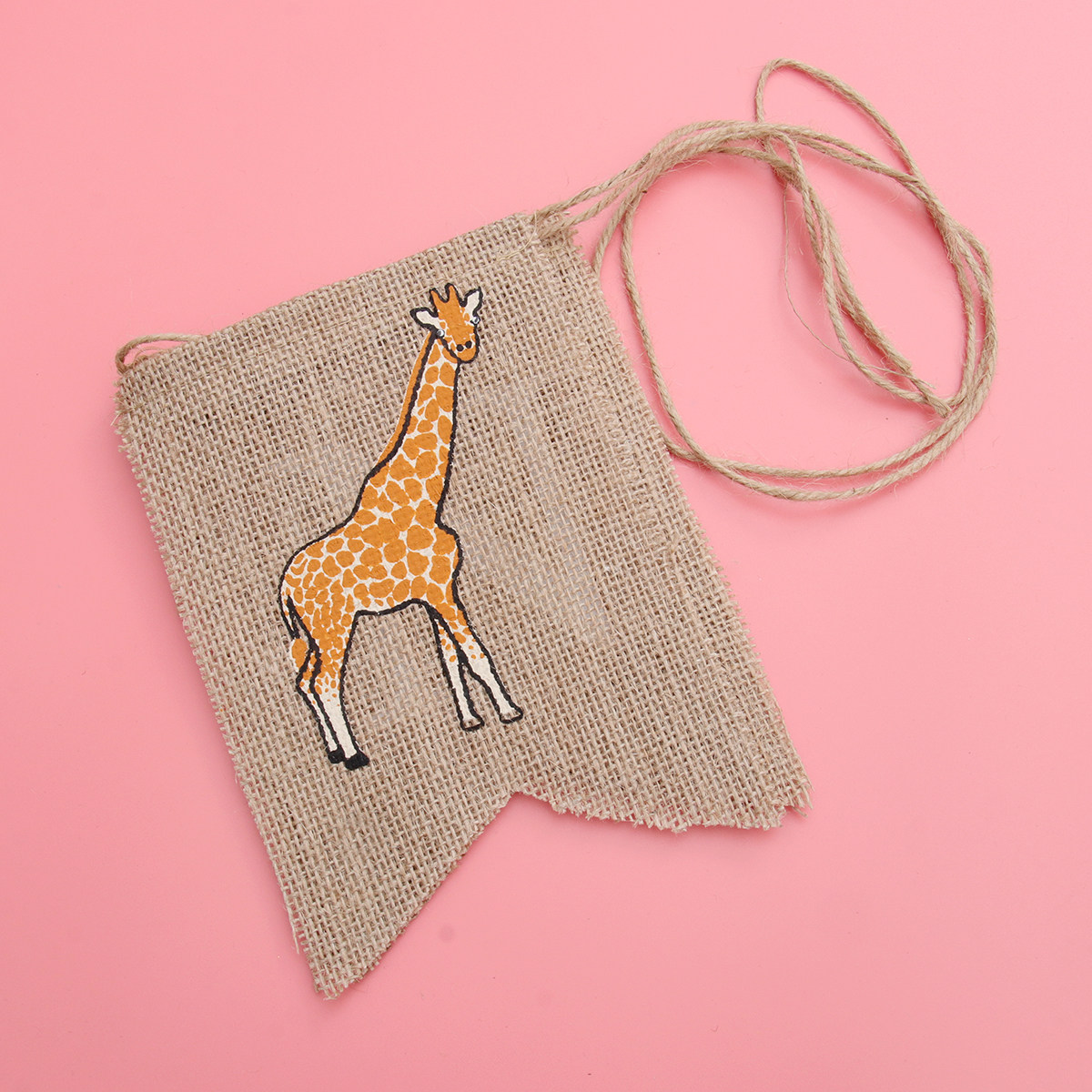 Girafa Lniany Baner Jednostron – Baby Nursery Bunting recenzja i cena