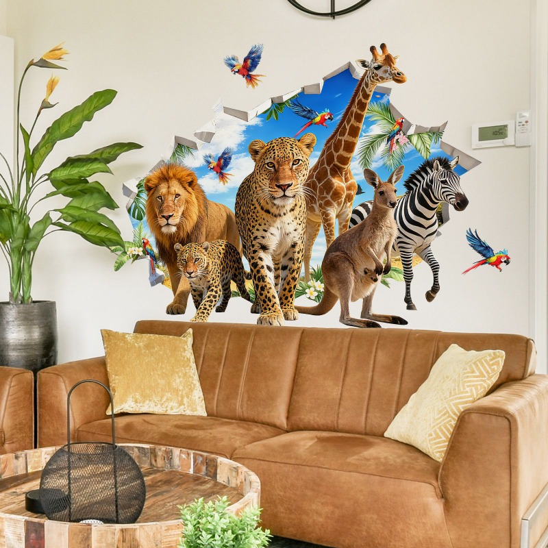 Duże naklejki ścienne z motywe – Baby Nursery Jungle Animals recenzja i cena