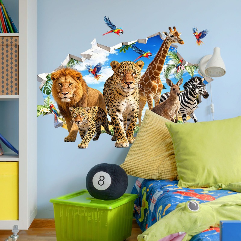 Duże naklejki ścienne z motywe – Baby Nursery Jungle Animals recenzja i cena
