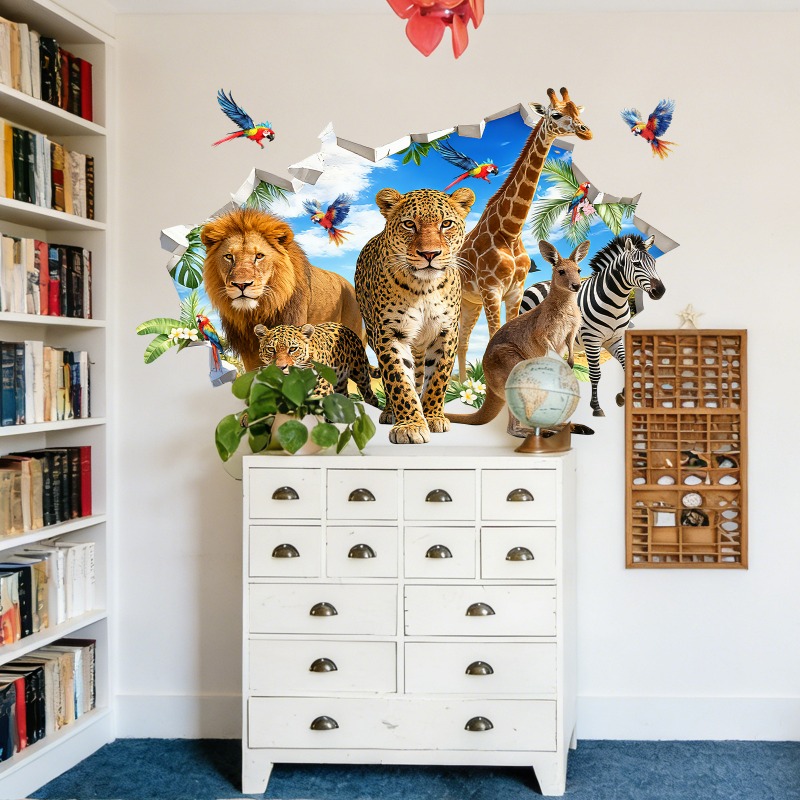 Duże naklejki ścienne z motywe – Baby Nursery Jungle Animals recenzja i cena