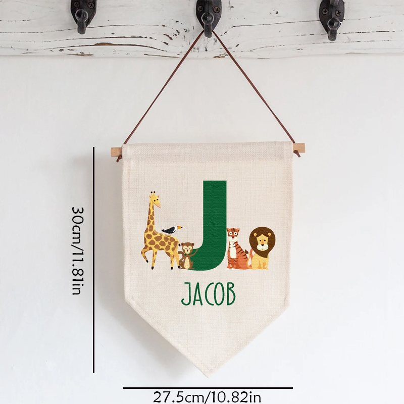 Personalizowana flaga z motywe – Baby Nursery Jungle Animals recenzja i cena
