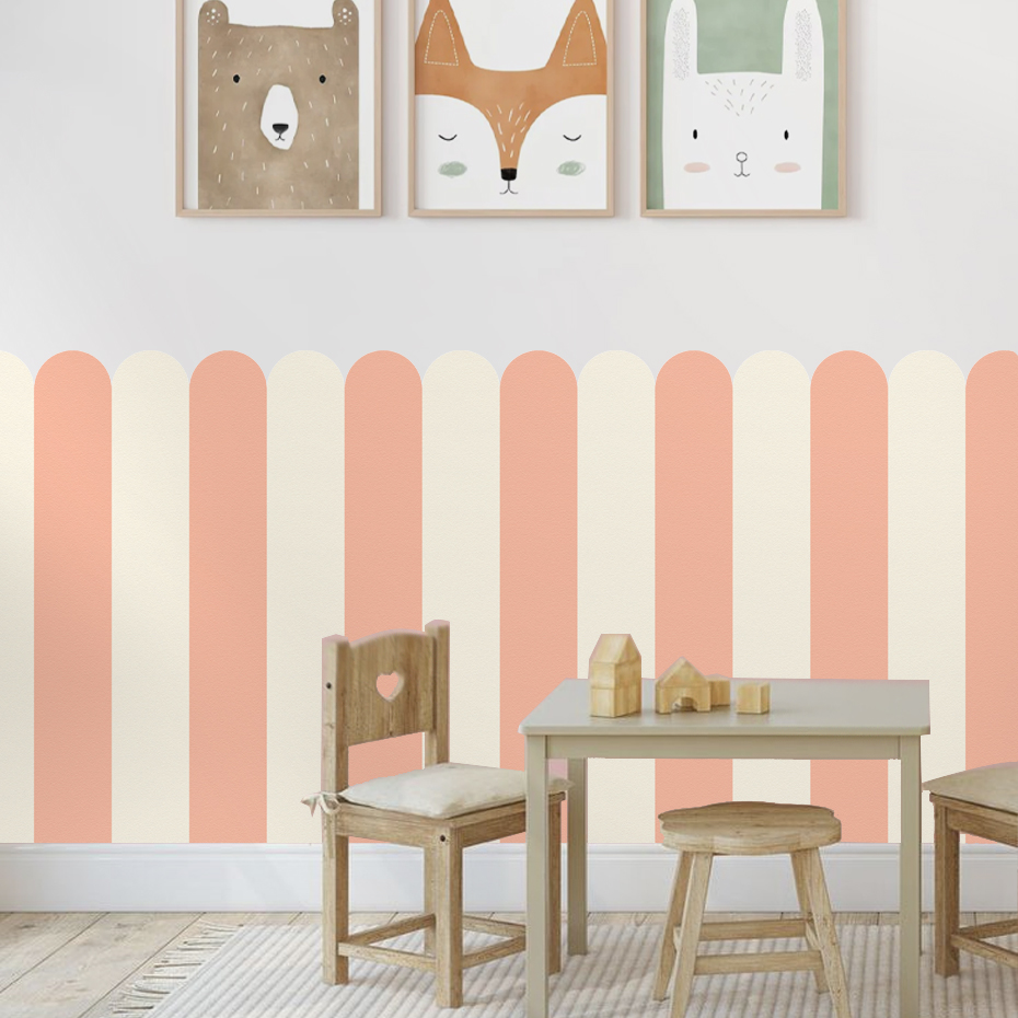 Wielokolorowa pionowa tapeta w – Baby Nursery Room recenzja i cena