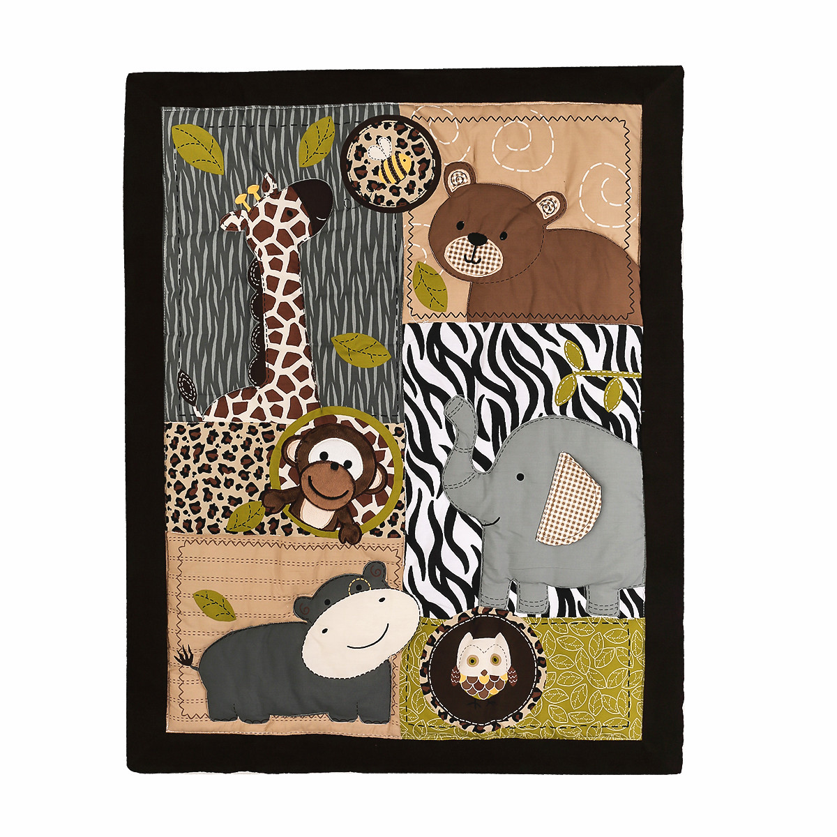 3-częściowy haftowany zestaw p – Baby Nursery Jungle Animals recenzja i cena